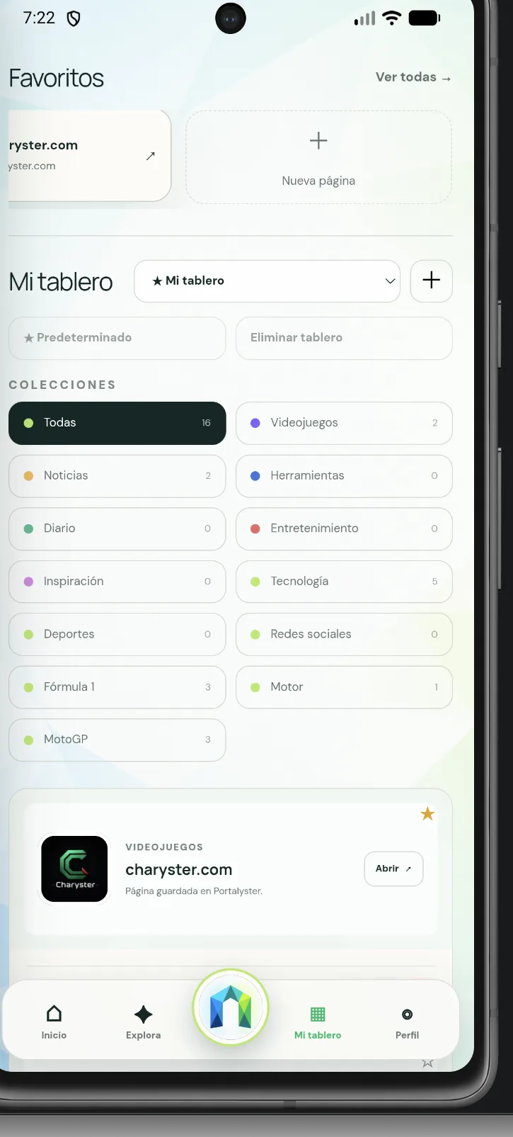 Tableros y colecciones de Portalyster